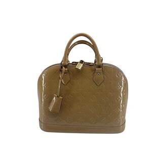 Louis Vuitton LV Monogram Vernis Alma PM Yellow Gold Full Set